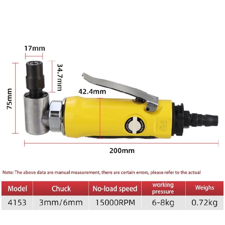 Air Angles Die Grinder 1/4'' Pneumatic Right Pneumatic Grinder Air Powered