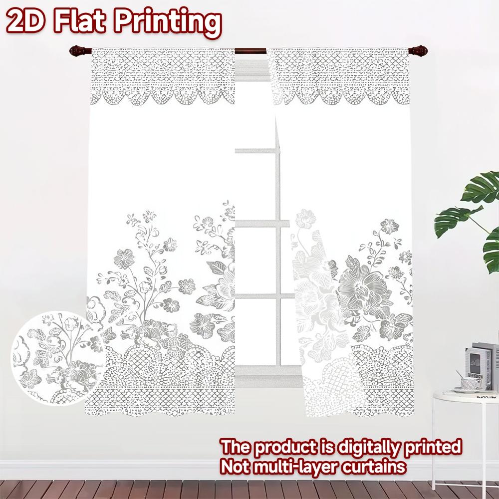 2D flat Photography Backdrop Background Banner Floral Lace Design 100% Polyester Festive Backdrops for Suitable for