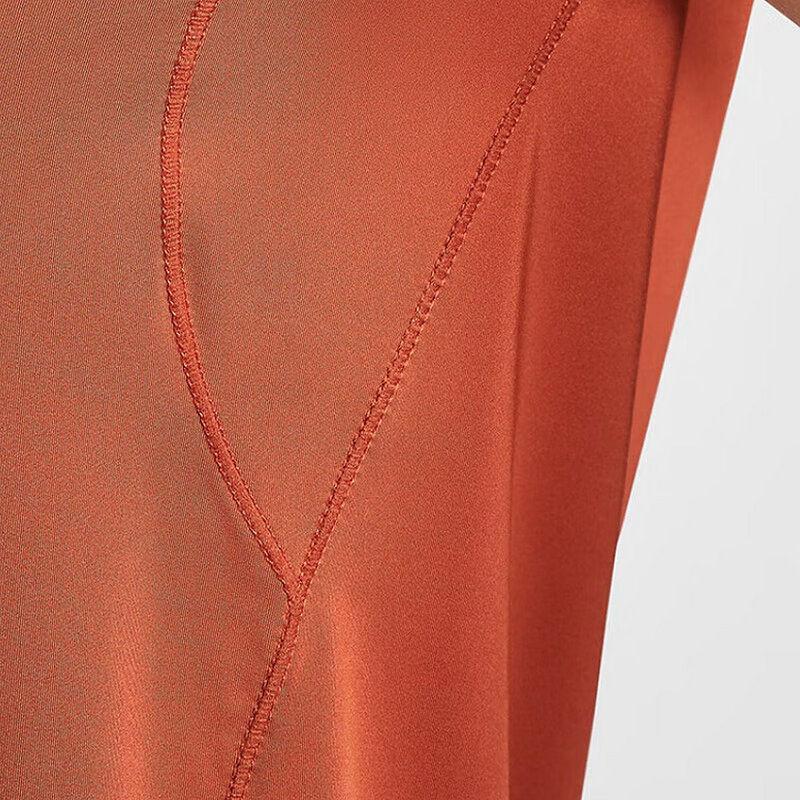 Nike Breathable Round Neck Short Sleeve Regular T-Shirt Women Tops Orange FN2799-825