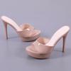 Slippers Women Summer High Heel Sandals New Black High Heels 12cm Club Sexy High Platform Thin Heels Party Girl Show Sandals
