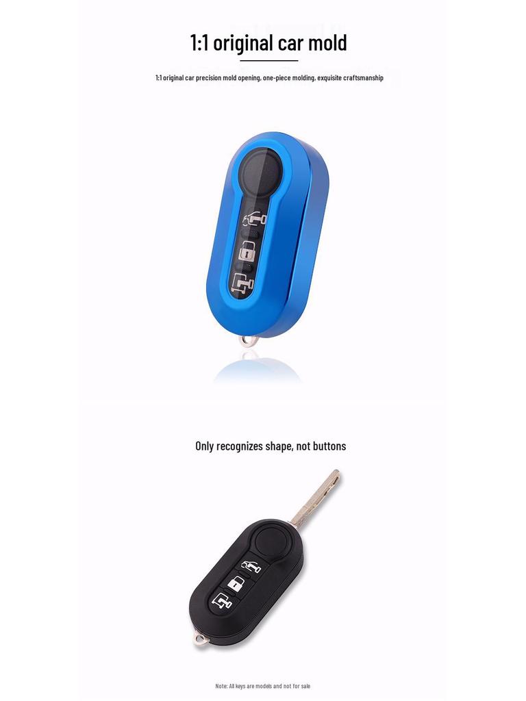KAKTUS TPU Car Key Case for Fiat Bravo & Fiat 500 – Full Coverage Protective Cover
