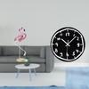 Flamingo Resin Bird Sculpture Modern Art Figurine with Metal Stand And Acrylic Wall Clock Ornament
