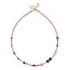 Women's Luxurious Pink Crystal Beads & Natural Stone Clavicle Necklace