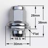 20PCS Iron Wheel Lug Nut Replacement for Jaguar XJ XK XF S X Type C2C35294 Silver Metal Accessories for Vehicles