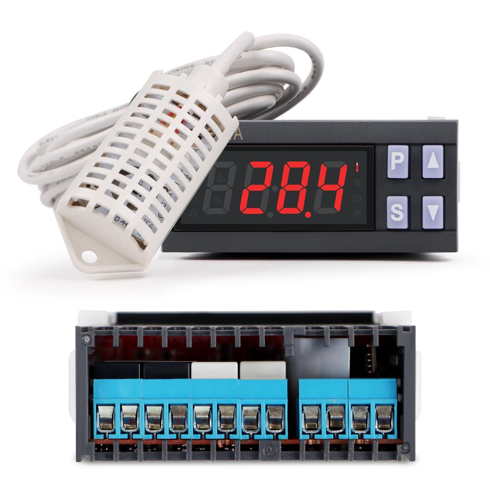 Incubation Temperature And Humidity Controller Automatic Egg Incubator 5.0~95.0%RH -20.0~60.0℃ Thermometer Thermoregulator