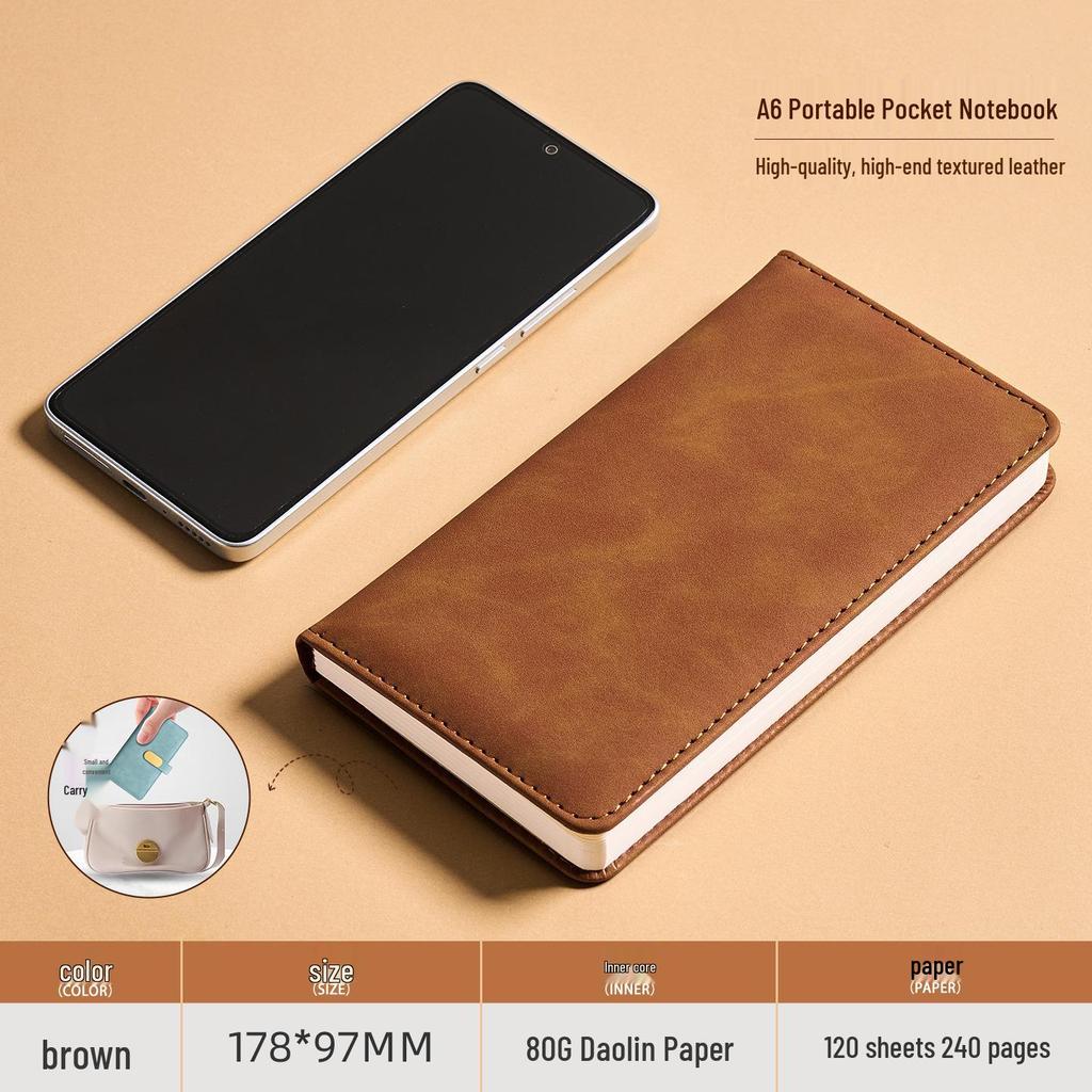 A6 Anpassat Spänne Högvärdig Anteckningsbok: Bärbar fickanteckningsbok för kontor, studier och redovisning