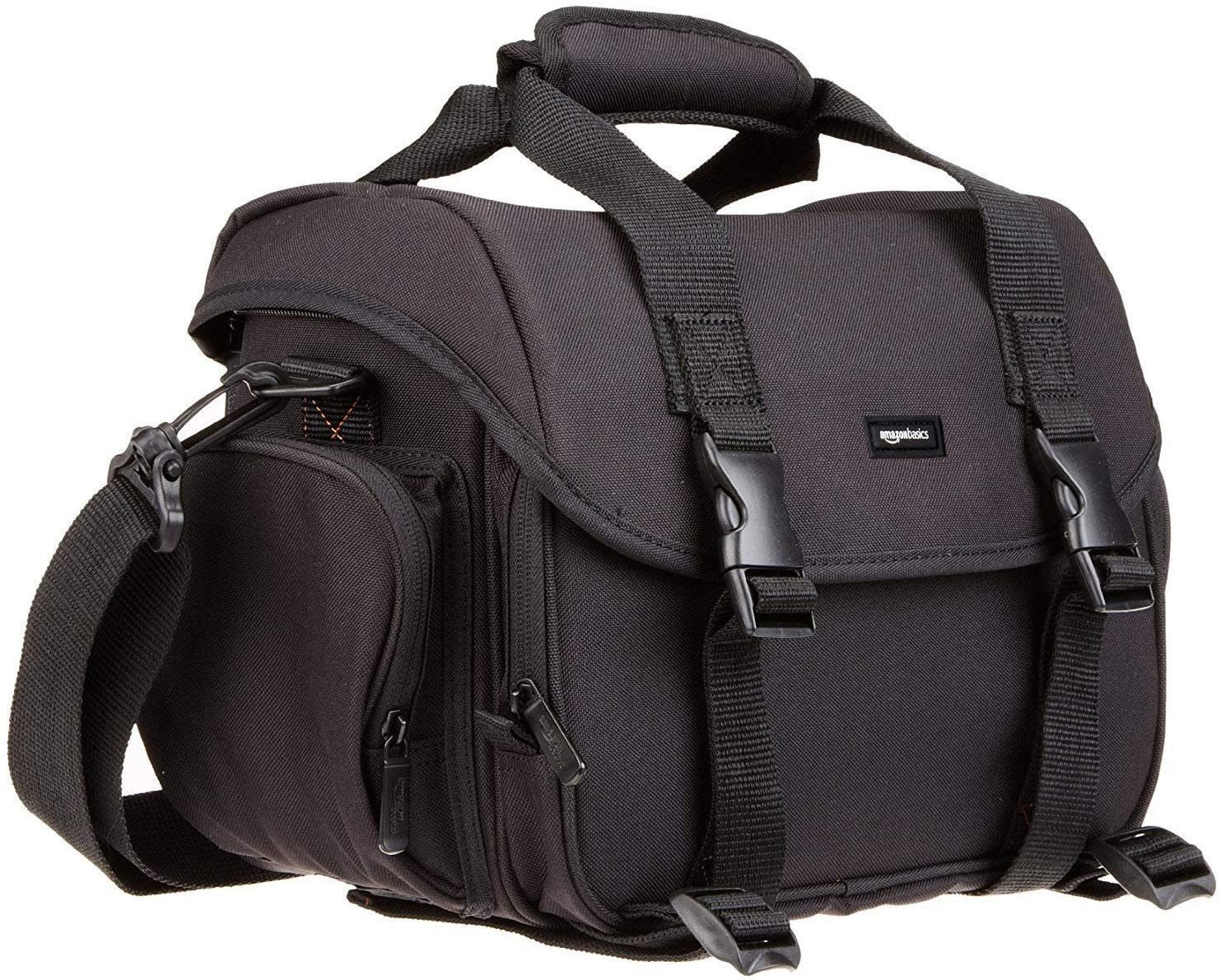 

Amazon Basics Camera Bag for SLR Cameras, 32.4 x 20.3 x 24.8 cm, Black (Gray Interior), Solid Color