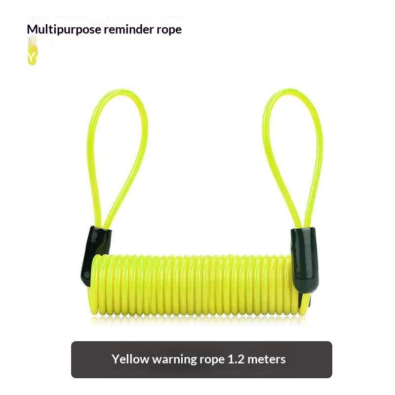 Bicycle Spring Cable Lock Anti-Theft Alarm Security Lock 1PC Durable Cut Proof for Scooters E-Bikes Public Parking