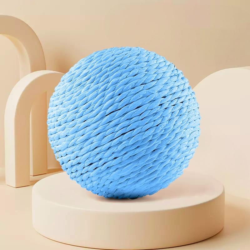 Super Interactive Sisal Cat Scratching Ball Toy Anti-Bite Teething Kitten Cleaning Pet Supplies with Sound for Interactive Fun