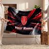 Hull KR Flannel Blanket, Custom Name Text Personalized Soft Throw Blanket Home Decor Gift