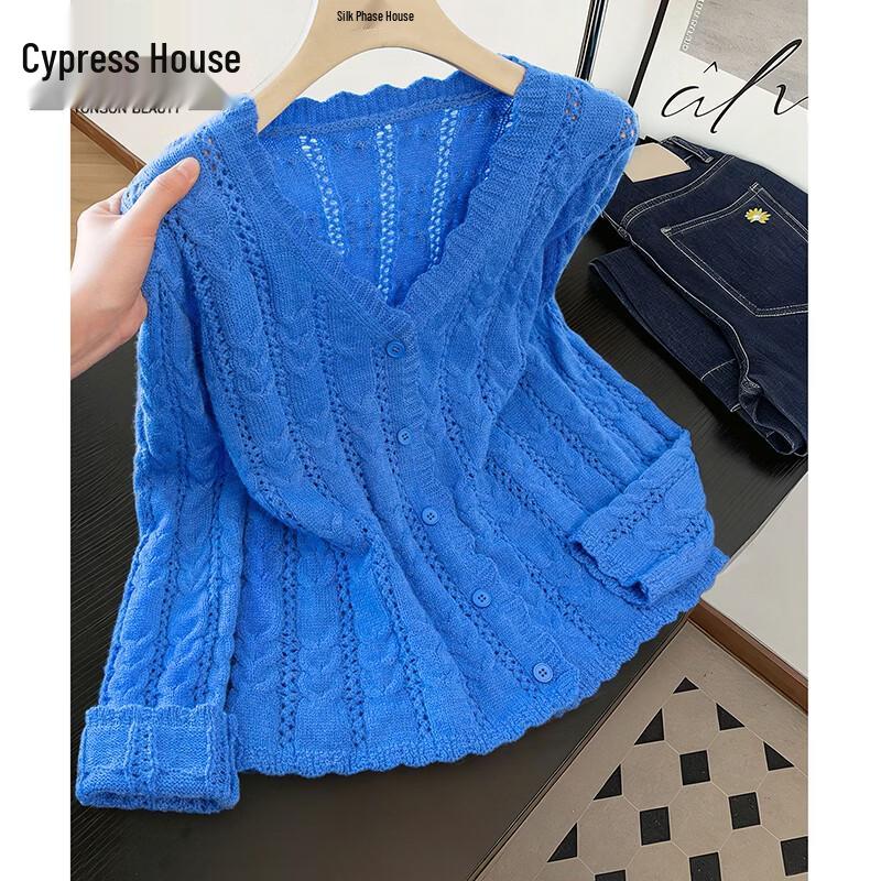 Women s Solid V-Neck Long Sleeve Knit Cardigan One Size