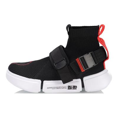 Li Ning Wu Dao 2 Sznurowane Wysokie Buty Lifestyle Codzienne Damskie Czarne Czerwone AGBP052-1