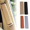 Car Seat Belt Shoulder Cover Embroidery Wear-resistant Non-slip Leather Safety Cover Car Interior Decoration Products