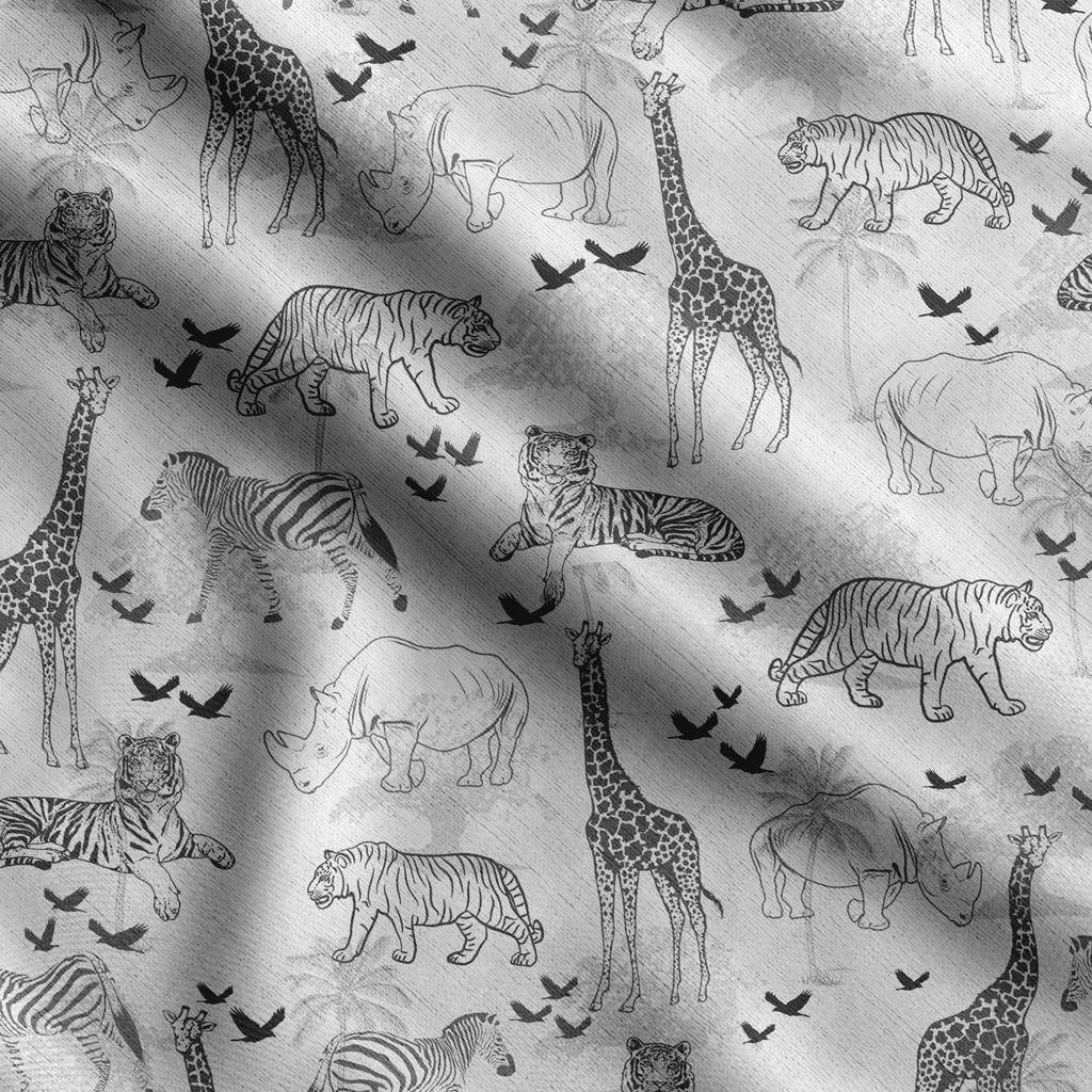 Soimoi Tierdruck, Baumwollbatist, Quiltstoff, verkaufter Massenware 42 Zoll breit, mittelschwerer Baumwollstoff, Nähzubehör,