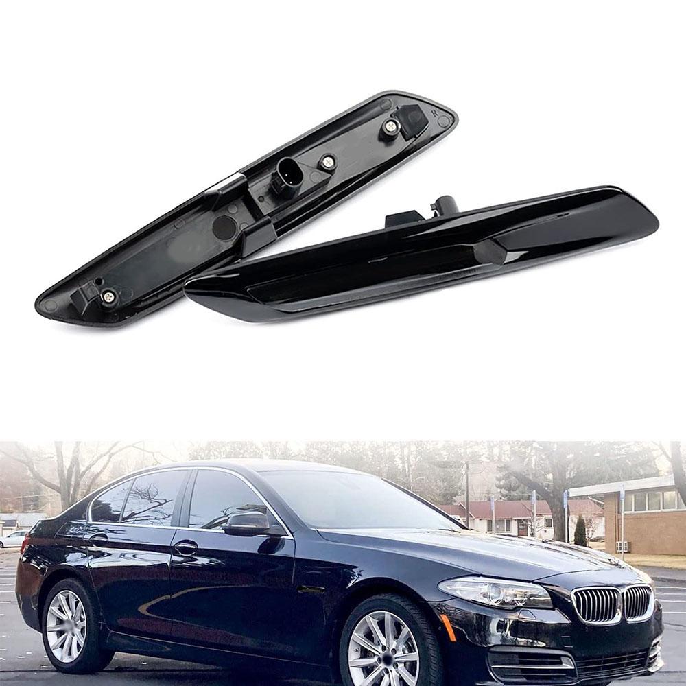 2x LED Side Marker Light Turn Signal Smoked 63137154167 For BMW 528i 528iX Sedan