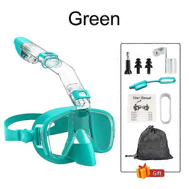 Snorkel Mask Foldable Anti-Fog Diving Mask Set with Full Dry Top System for Free Swim Professional Snorkeling Gear Adults Kids