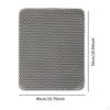 Cat Litter Pad Reusable Easy to Clean Non Slip Base Portable Kitten Supplies Black