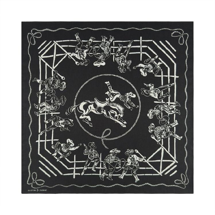 Western Pattern Headscarf Bandanas Hiphop Head Scarf Music Festival Headwrap Cycling Dancing Head Scarf Handkerchief