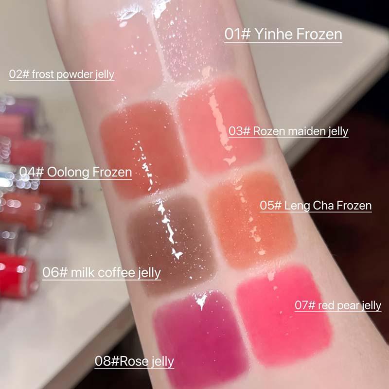 CAPPUVINI Clear Plumping Lip Oil: Moisturizing Glass Lips, Hydrating Mirror Finish Lipstick for Students