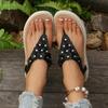 Women's Fashion Bohemian Style Flowers Clip-toe Sandals Thick-soled Flip Flops Womens Wedge Open Toe Beach Comfort Roman Sandals