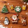 7pcs/Set of Christmas Fridge Magnets, Featuring High-Definition Santa Claus, Christmas Tree, Snowman, Reindeer, And Bell Designs