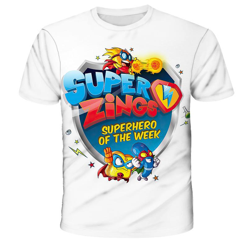 3D Super Zings T Shirt Kids Toddler Anime Game Streetwear Short Sleeve Children's T-Shirt Superzings Tshirt Children Cloth Tops