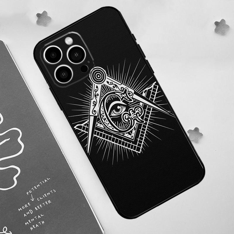 

Логотип масонства Символ Чехол для телефона Для iPhone 17 Pro Max 14 13 12 11 15 16 Pro Max mini 15 Plus 16e 17 Air Funda iPhone 16
