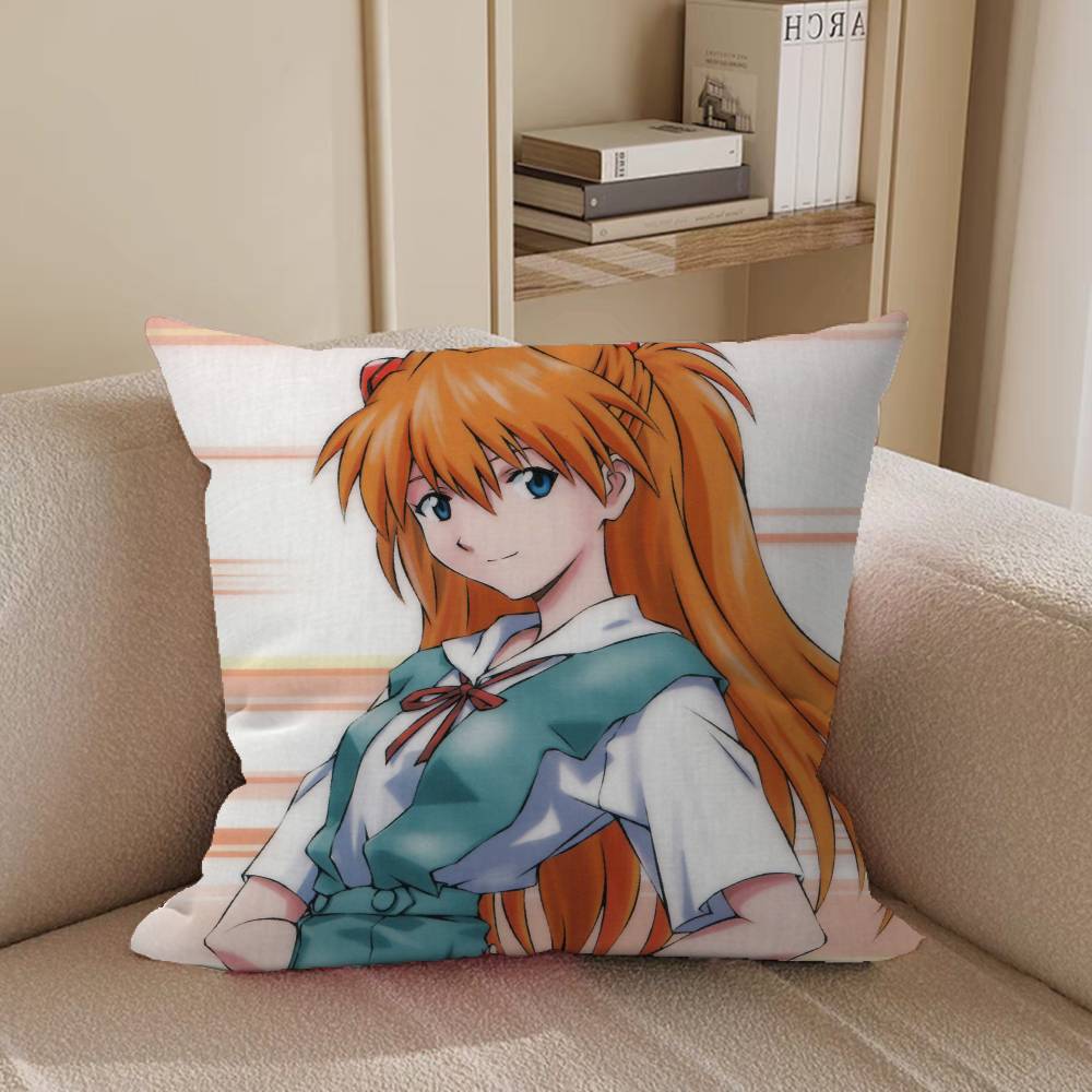 Asuka Langley Soryu Ahornblatt Design Kissenbezug Fröhliche Herbsternte Dekor Feiertagsdekorati Kissenbezug
