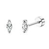 Florideco 1Pair Hypoallergenic Flat Back Stud Earrings for Women Men Surgical Stainless Steel Cartilage Studs Earrings Piercing