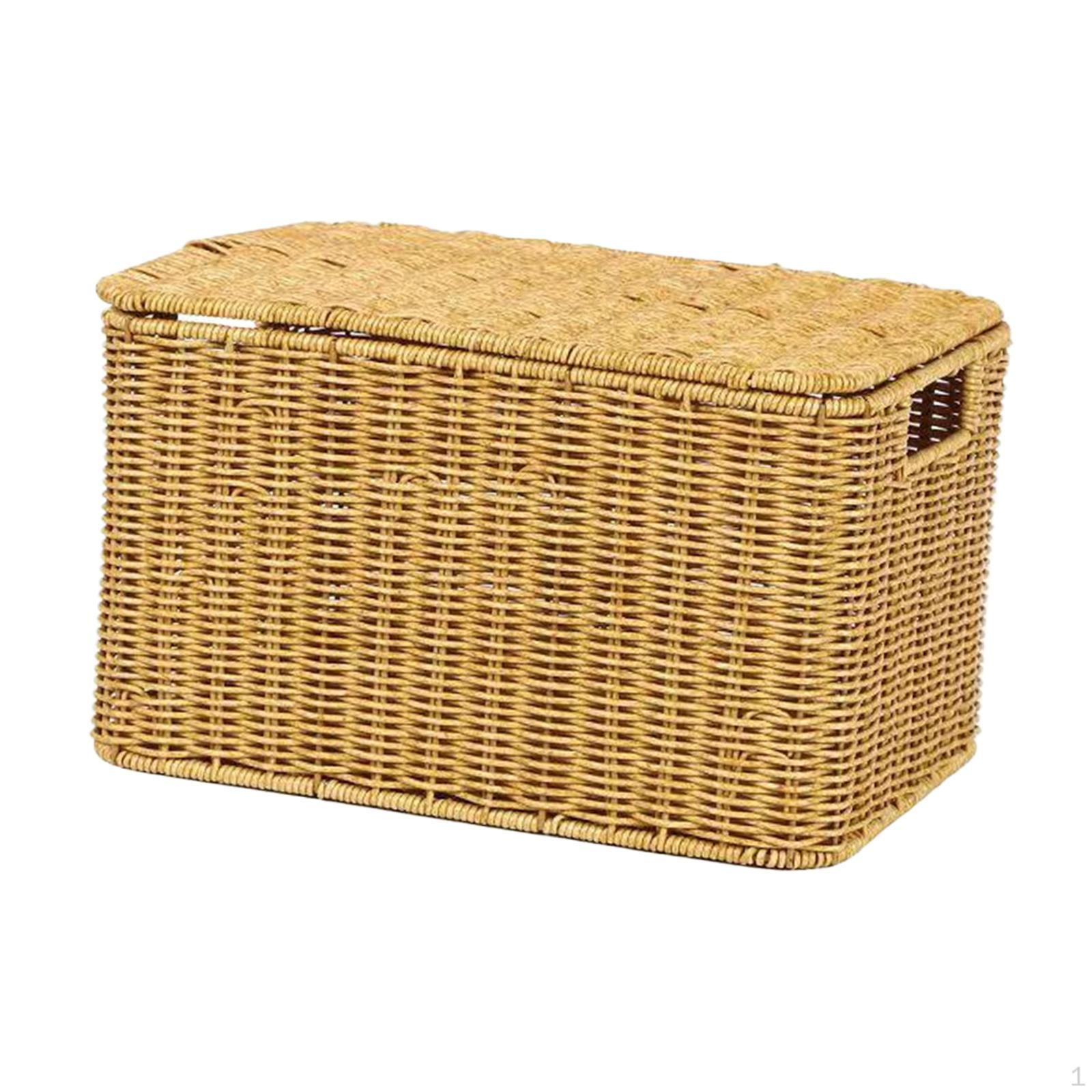 

Basket, Organizer with Lid, Container for Miscellaneous Items, Living Room, Kitchen, , Home And 32.5cmx22.5cmx19cm