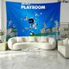 Astro Bot Wandteppich Ästhetische Wandbehang Bedruckter Stoffdecke Dekorative Wandteppiche für Schlafzimmer Wohnzimmer Heimdekoration