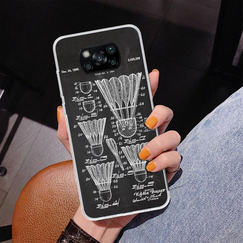 Badminton Sport Phone Case For Xiaomi Poco X7 X6 X5 Pro F7 Ultra Redmi 15C 15 13C 13 12C 12 10 10A 10C 9 9A 9C 9T Cover Poco X7