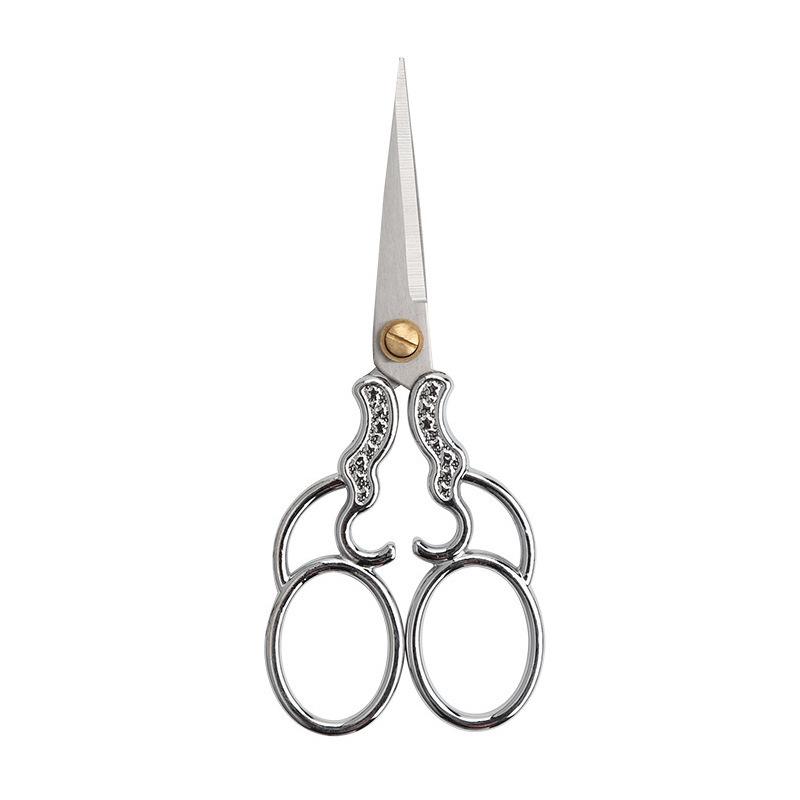 

Професійні швейні ножиці з нержавіючої сталі Вінтажні ножиці для вишивання Кравецькі ножиці для стилізації Нитка Ножиці Ножиці для пряжі срібний