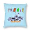 Happy Grizzy And The Lemmings Cushion Cover Sofa Home Decor Cartoon Lemmings Bear Square Throw Pillow Cover 45x45cm