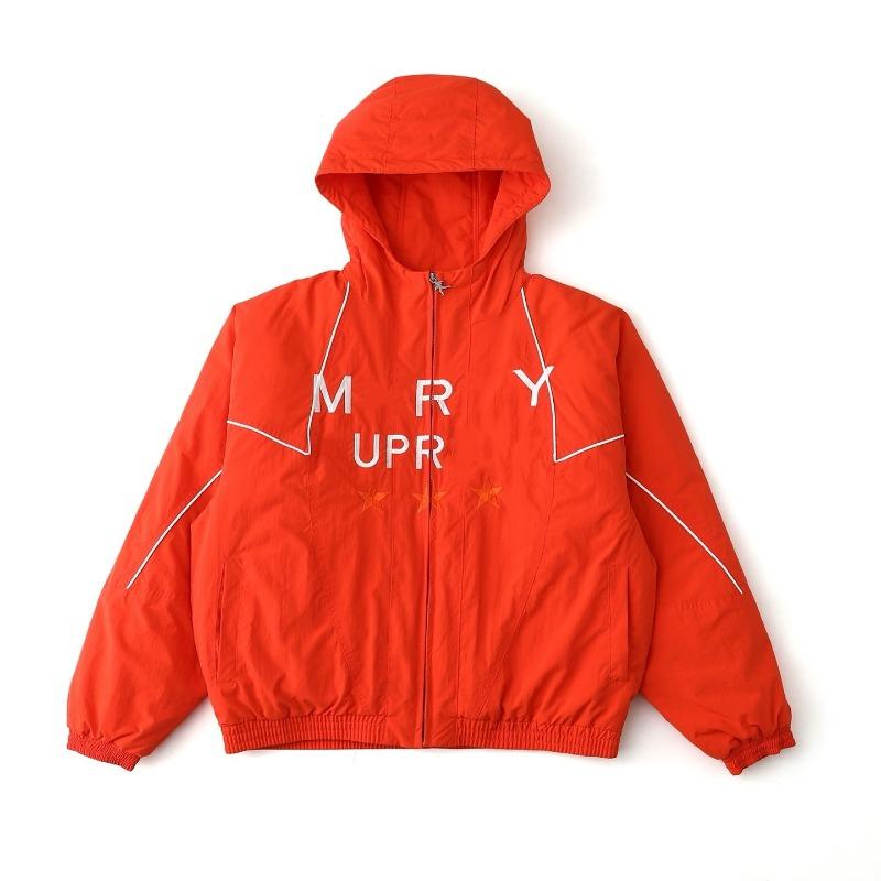 Men's and women's alphabet decal waterproof hooded zipper jacket