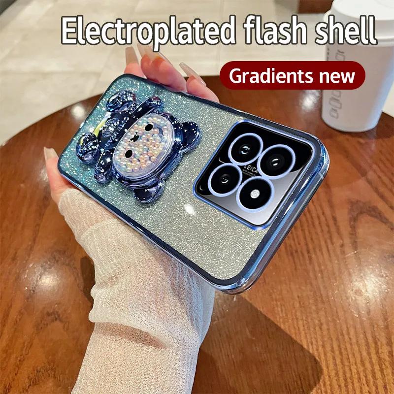 Candy Bear Stand Glitter Phone Case For HONOR 200 Samrt 90 Lite X9C X7C X6B X7B X8B X9B 5G X6A X7A X8A X9A X6 X6S X7 X8 X9 Cover