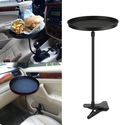 1pc Useul Stylish Car Mount Holder Car Food Holder Tray Folding Dining Table Drink Holder With Clamp Bracket—— Perfect for Travel and Road Trips