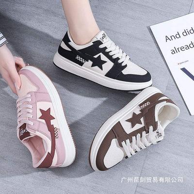 Macaron Color Spring and Autumn New Flat-bottomed Star Sports Shoes Trendy Women's Board Shoes
