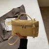 Niche 2025 summer new fashion casual shoulder oblique span bag handheld briefcase women's small square bag