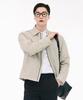 Chasecult Men'S Stretch Collar Zip-Up Jacket - Beige