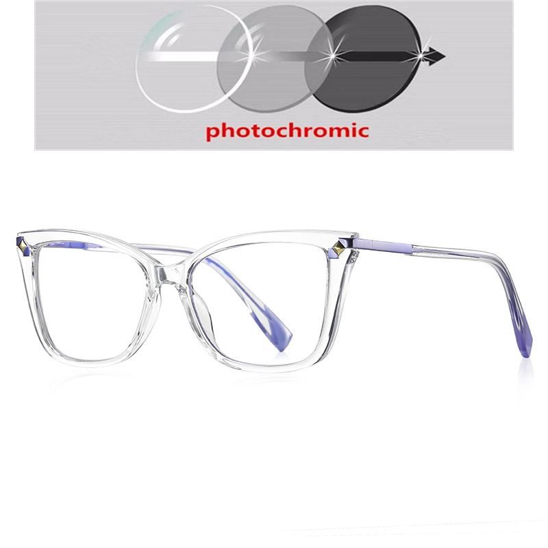 Pin Frame Blue Light Blocking Prescription Glasses For The Nearsighted  Women Cat Eye Short-Sight Eyewear 0 -0.5 -0.75 To -6