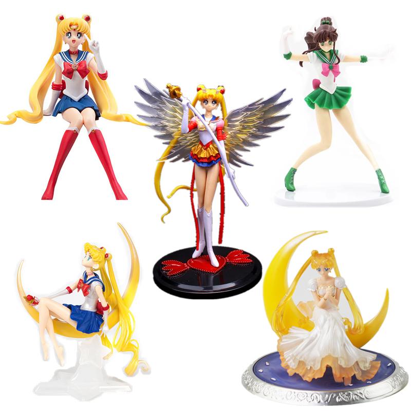 Sailor Moon Figur Anime Cartoon Jupiter Makoto Venus Minako Tsukino Hase Puppe Spielzeug Kleine Prinzessin Kuchen Dekoration Ornamente