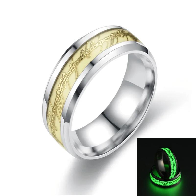 Lord of the one Rings thick chain advanced pearl chain movie with the same necklace ring hip-hop 3D carving inside and outside.