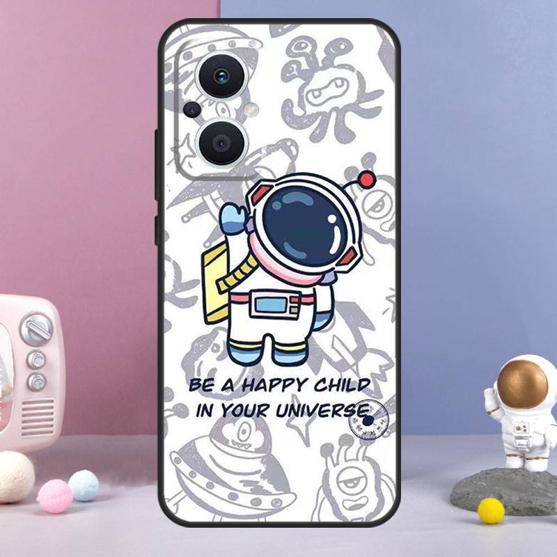 Astronaut Spaceship Funda For OPPO Reno 8 Lite 11F 12F 13F 14F 10 11 12 13 14 Pro OPPO Find X9 X5 X6 X8 Pro Case