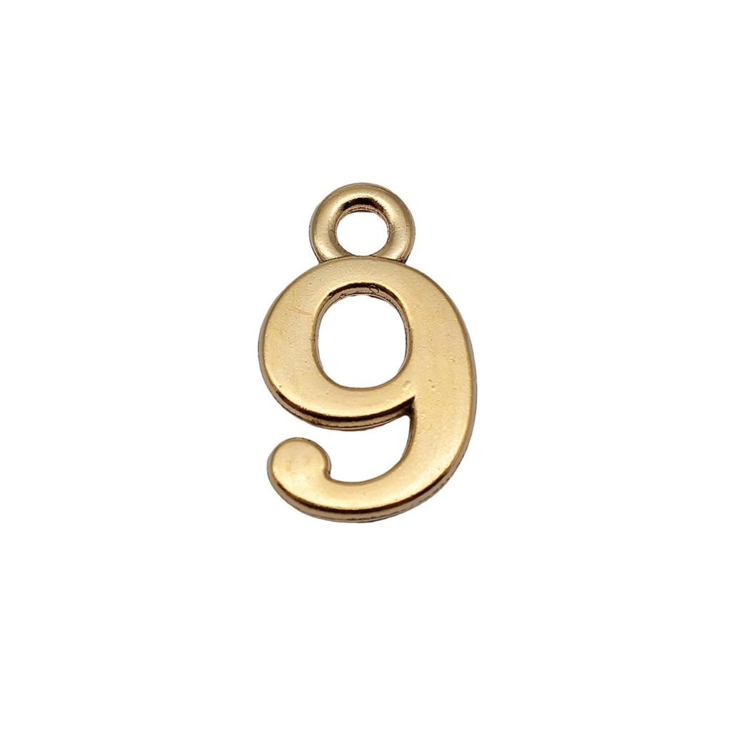 Number Tags Charms Alloy Pendants For Birthday Party Jewelry Making Accessories