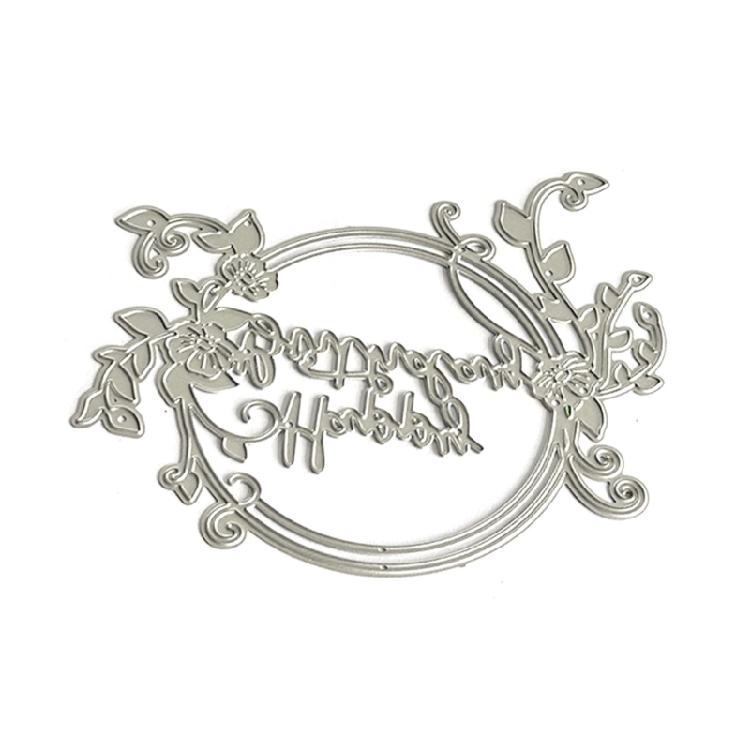 Happy Birthday Cutting Dies Wreath Die Cuts Templates Molds Embossing Stencils for Album Scrapbooking Paper Decoration 1
