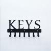 Key Holder Wall Mount Key Hooks for Wall Decorative with 7 Hooks Black