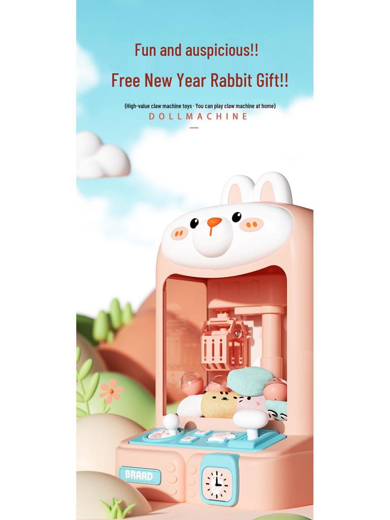 Children's Cute Rabbit Claw Machine Toy - Interactive Role Play Birthday Gift