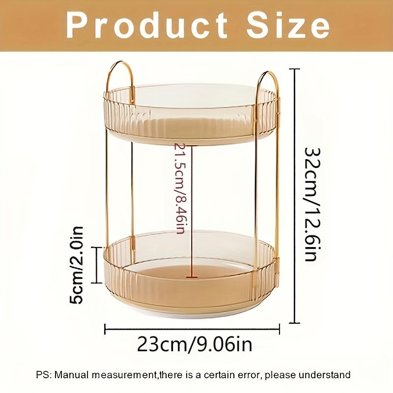 1 шт. Двойной вращающийся на 360° органайзер для косметики — фото 3