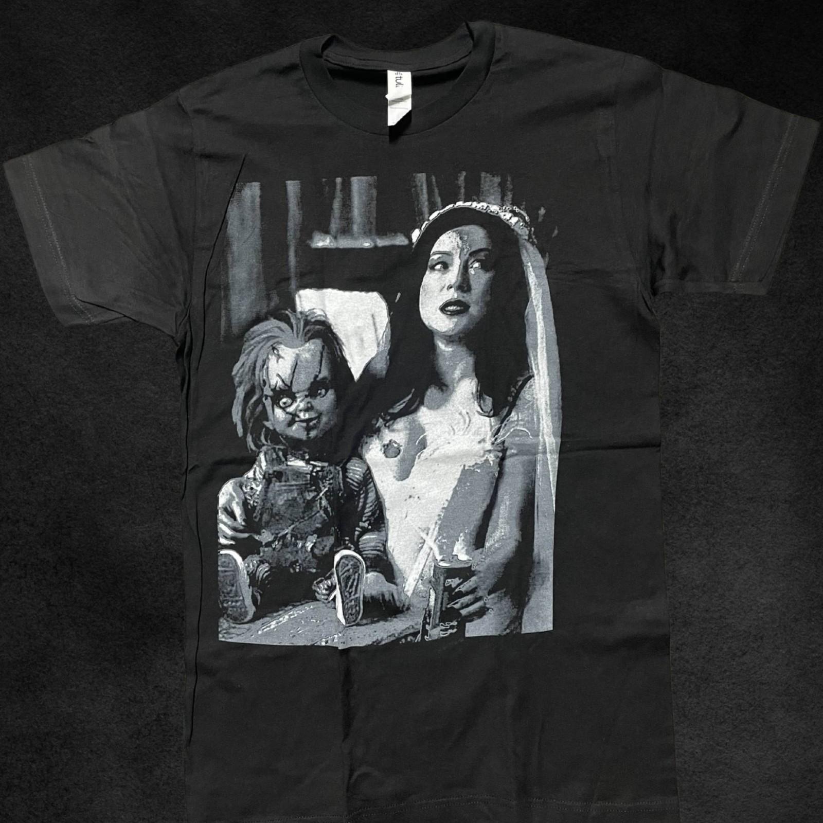 Chucky and Tiffany Horror Movie Graphic Unisex Tee S-5XL M